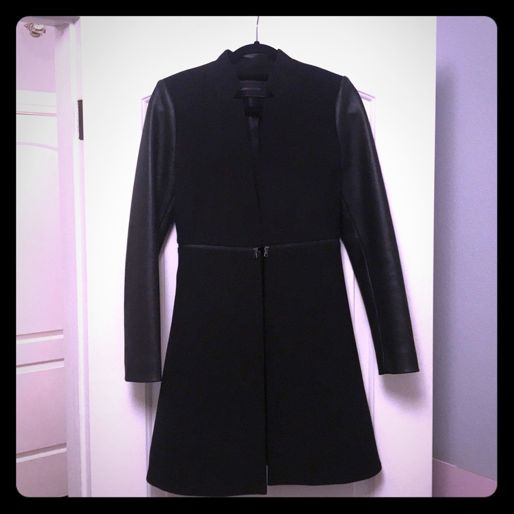 BCBGMAXAZRIA - Faux Leather And Polyester Coat